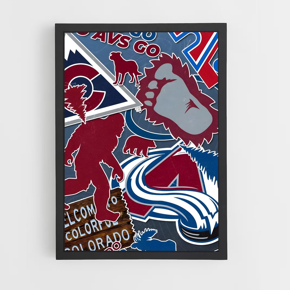 Poster Stickers Avalanche – affiche Hockey sur glace (vue 2)